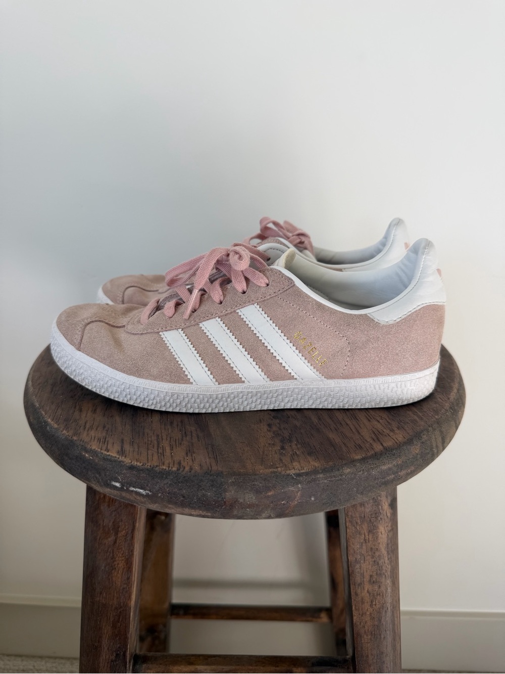 Light pink adidas gazelle